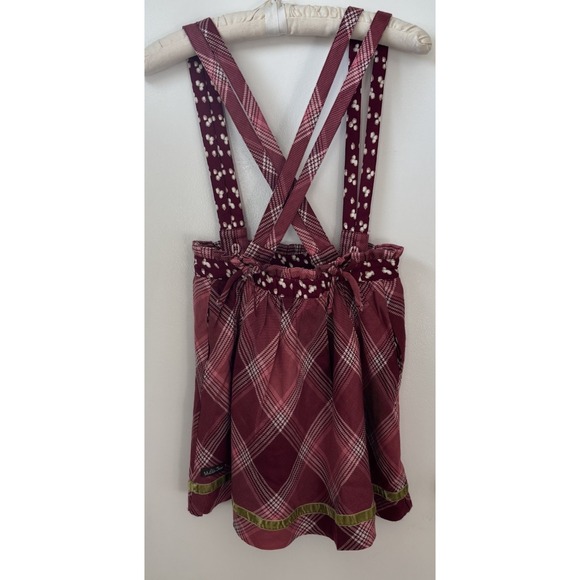 Matilda Jane Girls 10 Brushed Flannel Overall Plaid Skirt Holidays School Fall - Picture 5 of 8